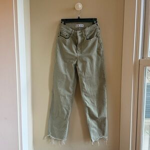 Daze Women's Olive Flare Jeans